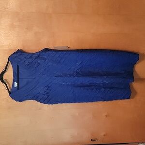 London Times Woman Royal Blue Tiered Dress